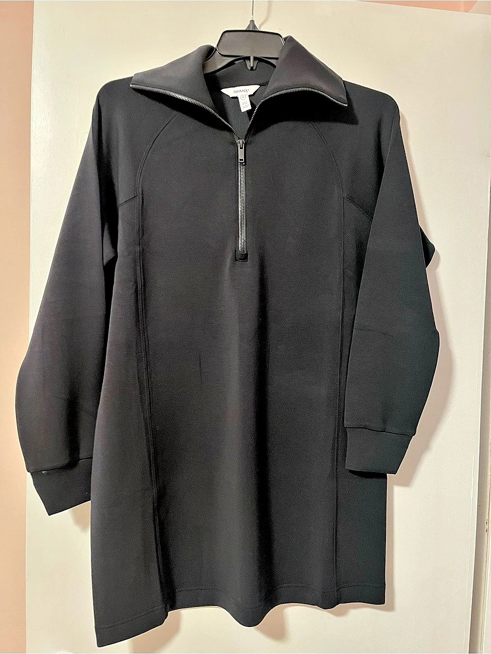 SPANX AirEssentials Half Zip Tunic Black Medium